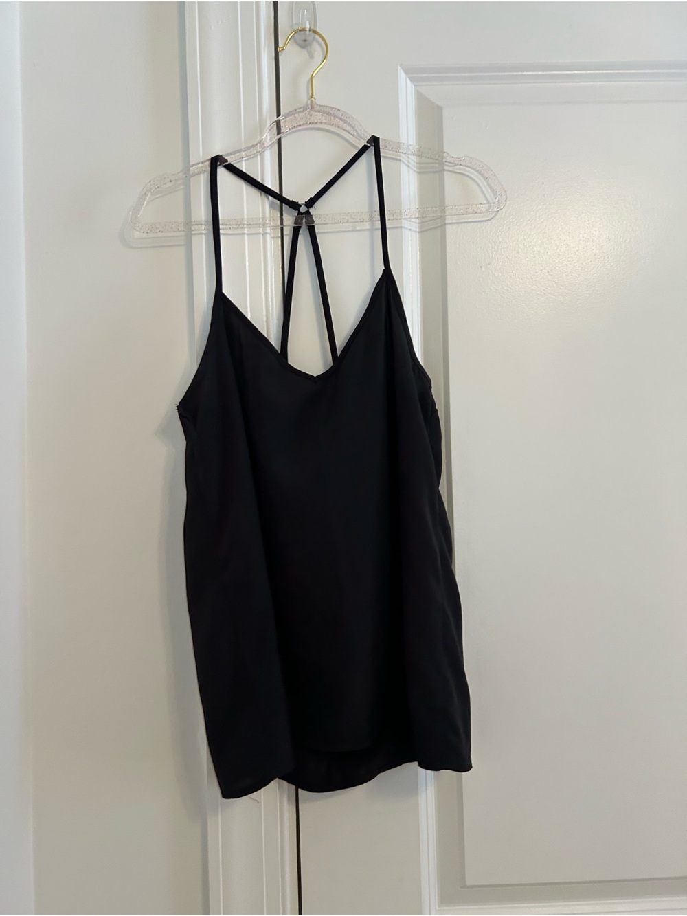 Black loose strappy blouse
